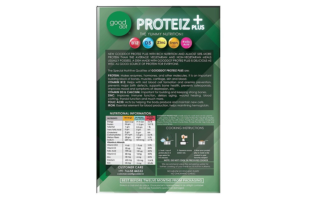 Good Dot Protein +Plus High In Fiber   Box  150 grams